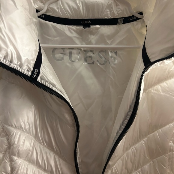 Guess Shiny Cream Puffer Jacket - Picture 4 of 6